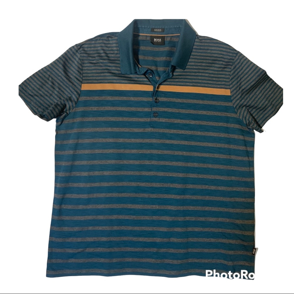 Hugo Boss Men’s short sleeve collared shirt size XL, regular fit, 100% cotton
